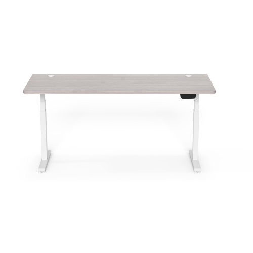 Ergoloop Oak - White Dual motor electric Sit - Stand desk 71" x 29.5" top with memory adjustments, timer and anti-collision system built on top notch