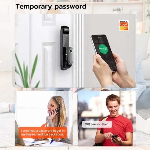 ISPEKTRUM iSM08 Biometric Smart Door Lock with Keypad Keyless Entry Fingerprint Door Handlesets, Passcodes, Keys Unlock for Home, Apartment, Office,