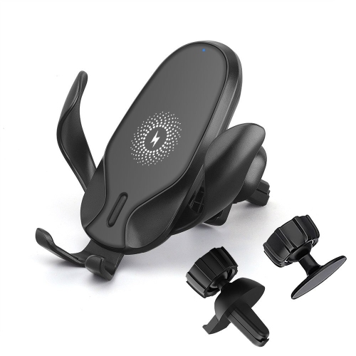 SUPERSHIELD  15W Wireless Car Charger Quntis Qi Fast Charging Car Phone Mount 360°Rotation Wireless Car Phone Holder