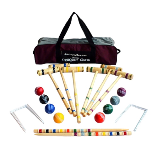 6 Player Pro Croquet Set 28' in Carrying Case