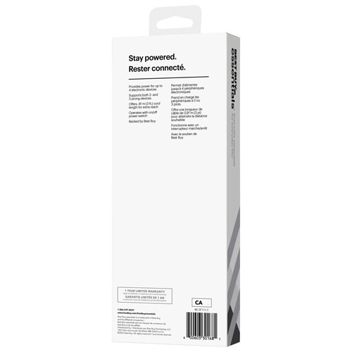 Best Buy Essentials 4-Outlet Surge Protector - Only at Best Buy