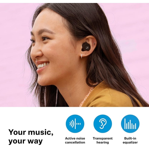 Écouteurs boutons sans fil autonomes CX plus de Sennheiser - Noir - remis à neuf