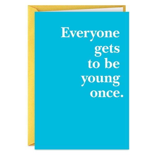 HALLMARK  Shoebox Funny Birthday Card (Young Once)