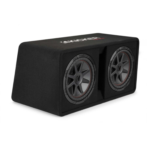 Kicker 48DCVR122 CompVR 12" dual subwoofers in vented box, 2-ohm, RoHS Compliant