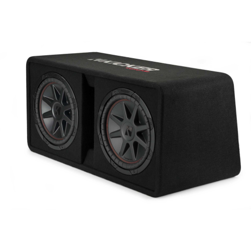 Kicker 48DCVR122 CompVR 12" dual subwoofers in vented box, 2-ohm, RoHS Compliant
