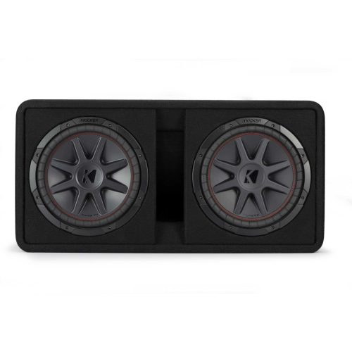 Kicker 48DCVR122 CompVR 12" dual subwoofers in vented box, 2-ohm, RoHS Compliant