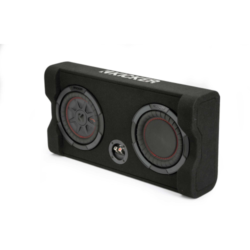 Kicker 48TRTP82 TRTP 8-inch Thin Down Firing Subwoofer and Passive Radiator Enclosure, 2-Ohm, RoHS Compliant