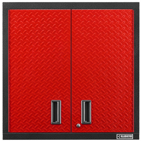 Gladiator Wall GearBox Steel Cabinet - Red Tread