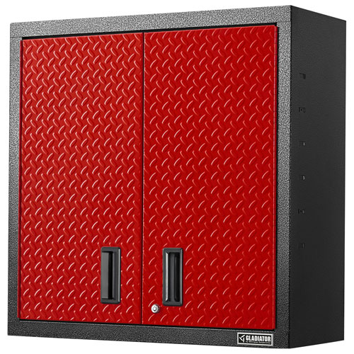 Gladiator Wall GearBox Steel Cabinet - Red Tread