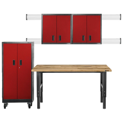 Gladiator Wall GearBox Steel Cabinet - Red Tread