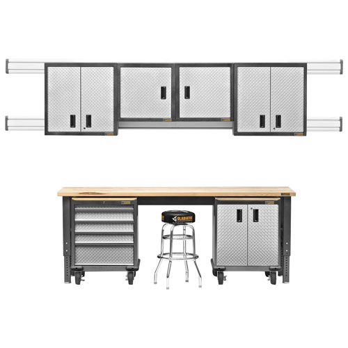 Gladiator 24 Premier Wall GearBox Steel Cabinet - Silver Tread