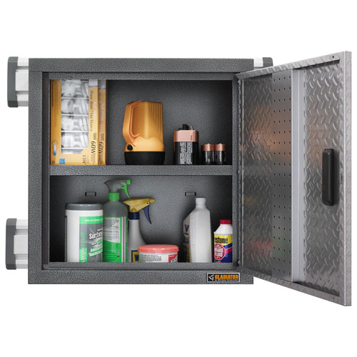 Gladiator 24 Premier Wall GearBox Steel Cabinet - Silver Tread