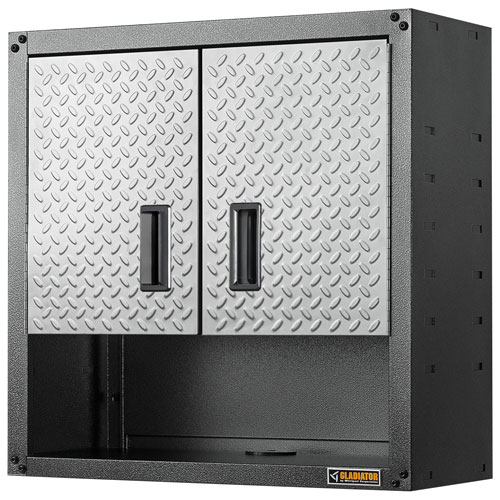 Gladiator Wall GearBox Steel Cabinet - Silver Tread