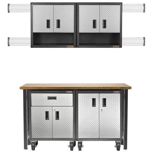 Gladiator Wall GearBox Steel Cabinet - Silver Tread