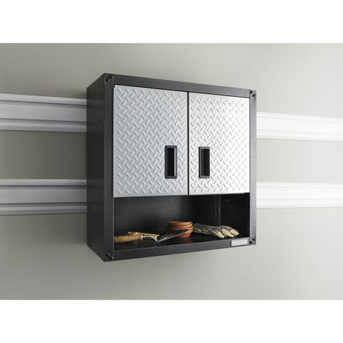 Gladiator Wall GearBox Steel Cabinet - Silver Tread