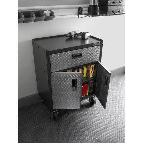 Gladiator Wall GearBox Steel Cabinet - Silver Tread