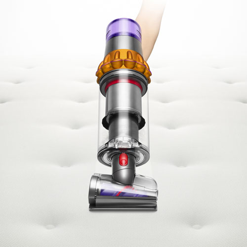 Image 4 of 12.. Dyson V15 Detect Extra Cordless Stick Vacuum - Yellow/Nickel - Only At Best Buy