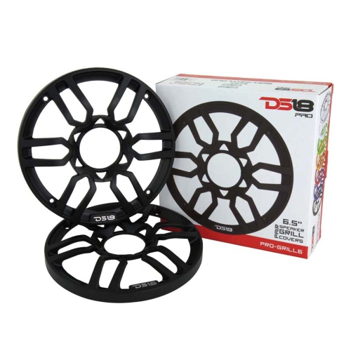 Housse universelle pour haut-parleur d'auto 6,5 po PRO-GRILLE6/BK de DS18 - Noir