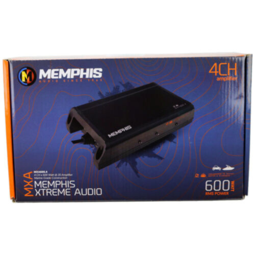 Memphis Audio MXA600.4 600W RMS 4-Channel Class-D Marine Powersports Amplifier