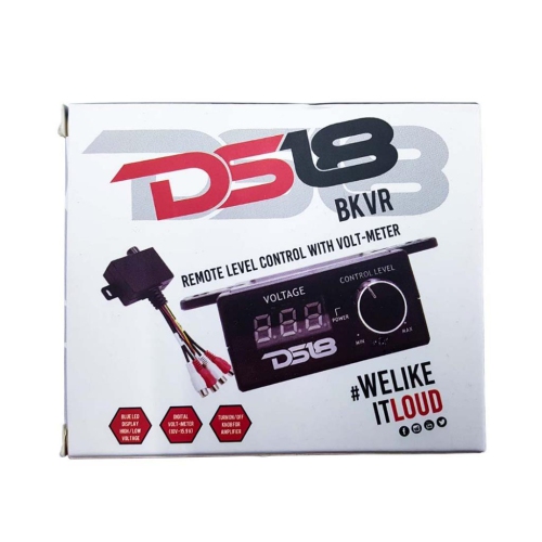 DS18 BKVR Universal Car Amplifier Remote Level Control Bass Knob w/ Volt-Meter