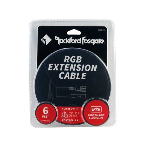 Rockford Fosgate RGB-6 6 Ft. Color Optix Extension Cable for PMX-RGB Controller