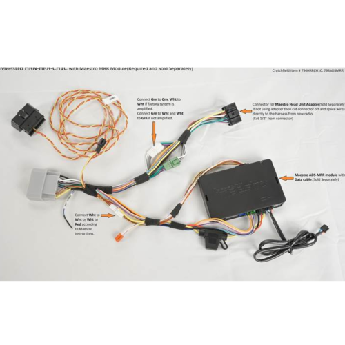 iDatalink HRN-HRR-CH1 SWC Factory Amp Retention Harness for Chrysler Dodge 2007+