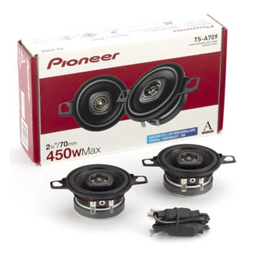 Pioneer TS-A709 2.75" 450W Max 2-Way 4-Ohms Car Audio Coaxial Speakers - Pair