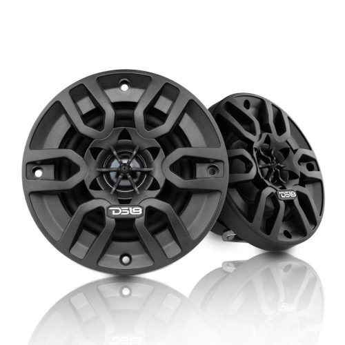 DS18  Mp4/bk 4" 150W Max 2-Way 4-Ohms Marine Audio Speakers Pair (Black)