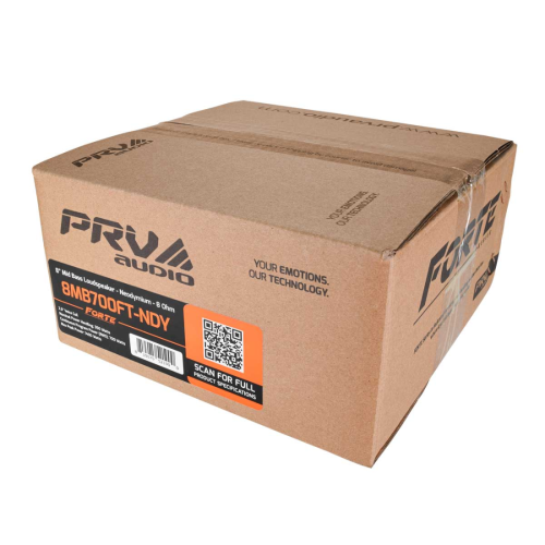 PRV Audio 8MB700FT-NDY 8" 1400W Max 8-Ohms Car Audio Mid-Bass Loudspeaker