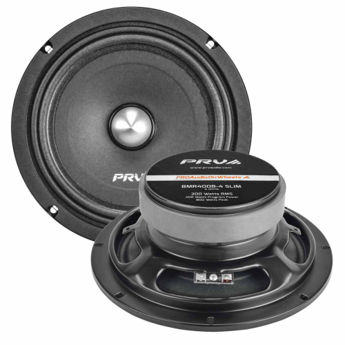 PRV Audio 8MR400B-4 SLIM 8" 400W 4-Ohms Car Midrange Bullet Slim Loudspeaker