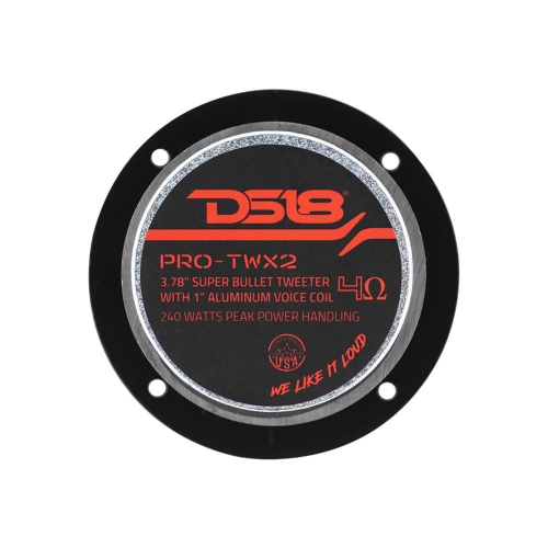 DS18 PRO-TWX2 3,78 po 240&nbsp;W Max 4 ohms haut-parleurs d'aigus Super Bullet en aluminium pour l'auto