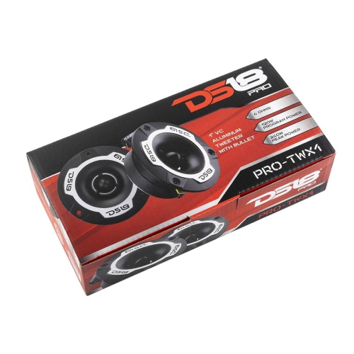 Haut-parleur d'aigus Super Bullet aluminium 4 ohms 240&nbsp;W Max DS18 PRO-TWX1 1 po - Argenté