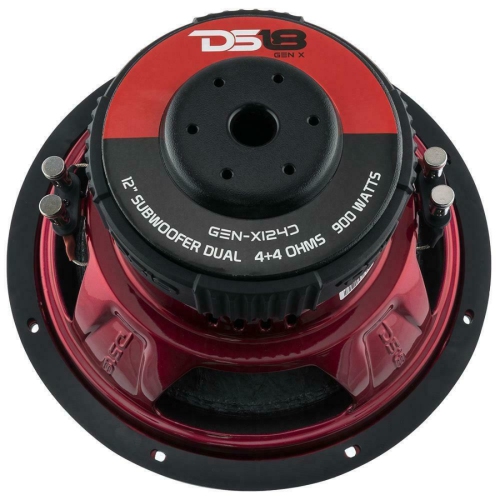 DS18 GEN-X124D 12" 900 Watts Max Power, 450W RMS, Dual 4 Ohms Car Subwoofer