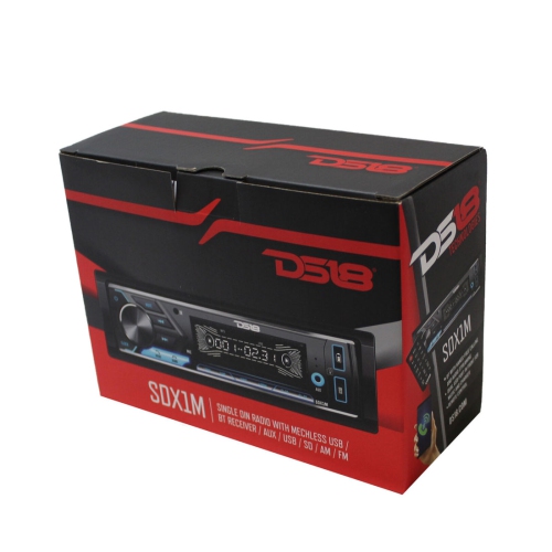 DS18 SDX1M 1-DIN Car Stereo In-Dash Mechless Digital Media Bluetooth Receiver