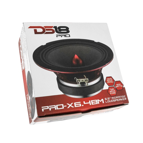 DS18  Pro-X6.4Bm 500 W Max 6.5" 4-Ohm Stereo Car Audio Midrange Loudspeaker