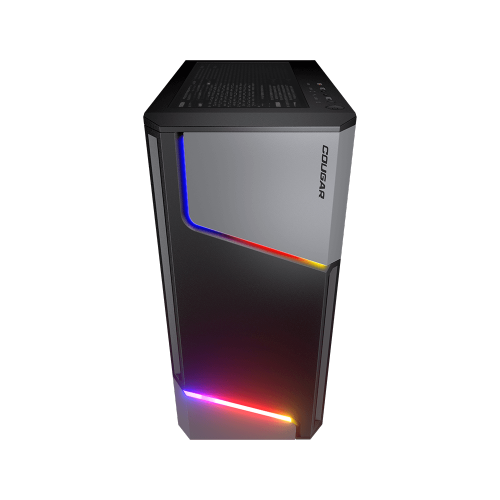 Cougar MX360 RGB Mini Tower ATX Computer Case, Tempered Glass Side Panel, 1x 120mm ARGB Fan Pre-Installed, Black