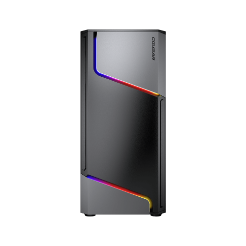 Cougar MX360 RGB Mini Tower ATX Computer Case, Tempered Glass Side Panel, 1x 120mm ARGB Fan Pre-Installed, Black