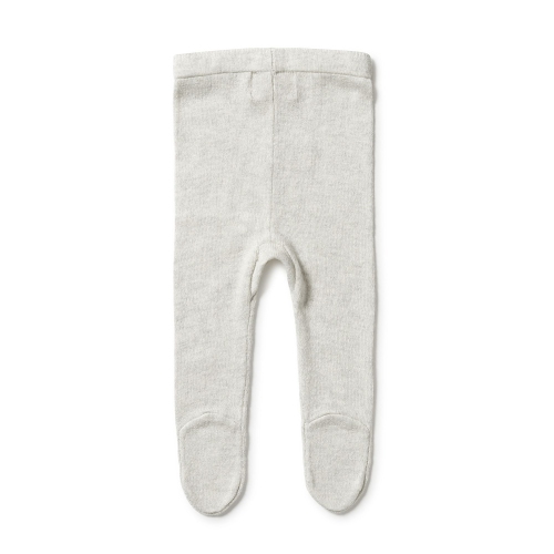 Wilson+Frenchy Knitted Leggings with Feet - Grey Melange