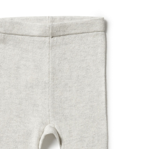 Wilson+Frenchy Knitted Leggings with Feet - Grey Melange