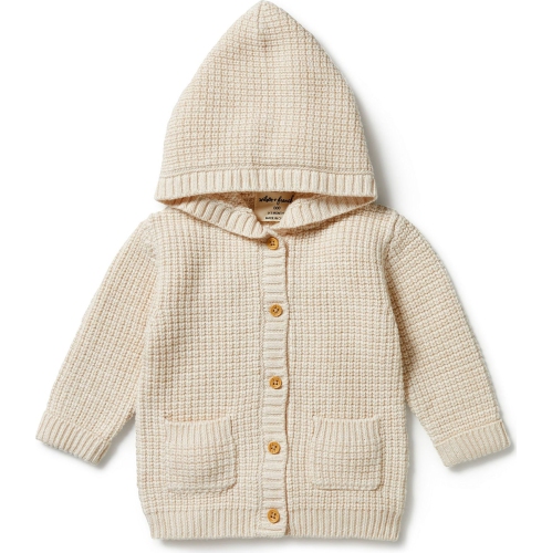 Wilson+Frenchy Knitted Button Cardigan - Sand Melange