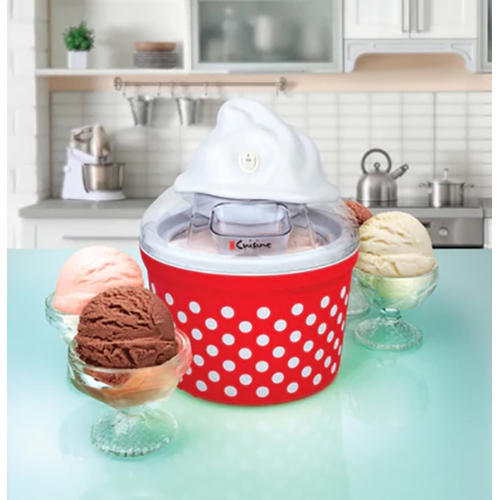 Sorbet à la crème glacée automatique et yaourtière rouge