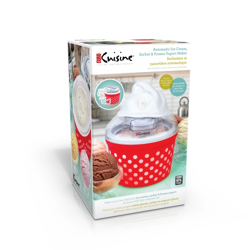 Sorbet à la crème glacée automatique et yaourtière rouge
