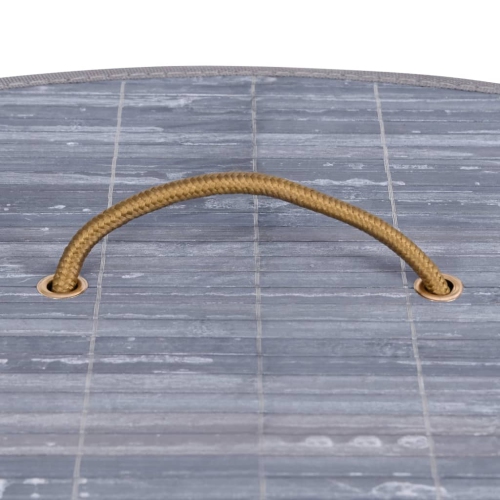 vidaXL Bamboo Corner Laundry Basket Grey 60 L