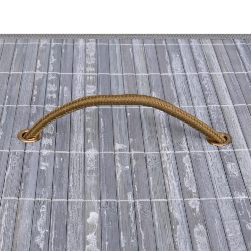 vidaXL Bamboo Laundry Basket Grey