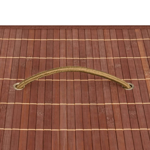 Panier à linge en bambou de vidaXL, brun, 72 L