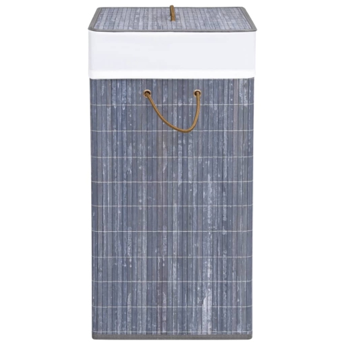 vidaXL Bamboo Laundry Basket Grey 100 L
