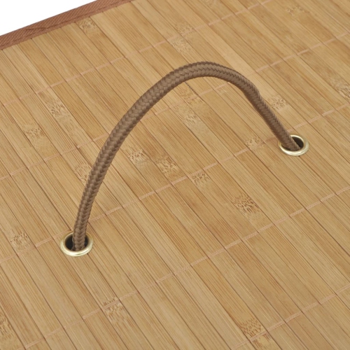 Poubelle rectangulaire en bambou naturel de vidaXL