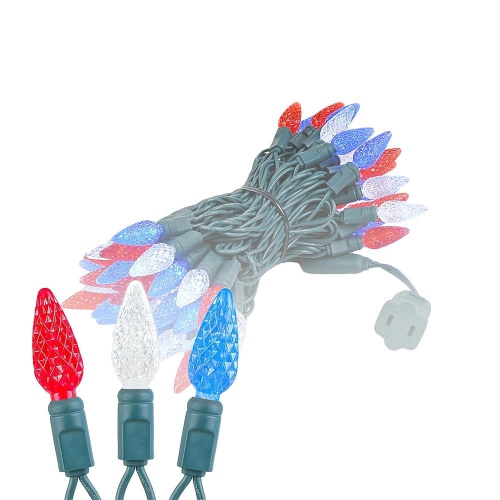 NOVELTY LIGHTS LLC  ‎‎‎novelty Lights 24Ft 70 Led C6 Led Christmas String Lights, Outdoor Christmas Tree Commercial Grade Led String Lights