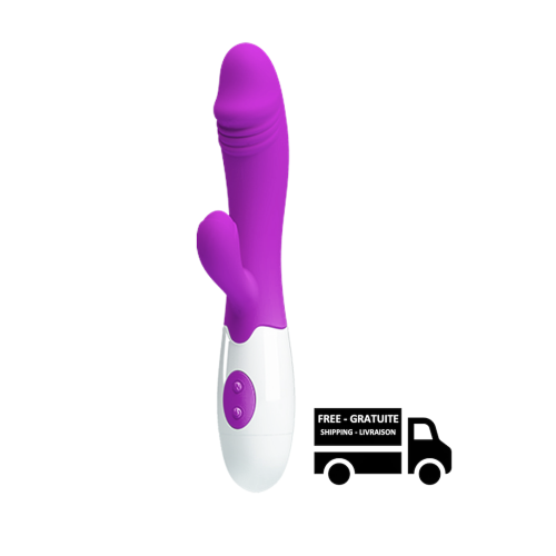 Stimula Snappy – le vibreur personnel multifonction Rabbit Vibrator avec 30 fonctions et deux têtes pour massage clitoridien et G-Spot – livré dans u