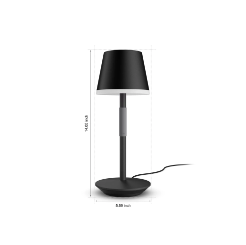 Philips HUE Go Portable Table Lamp - Black